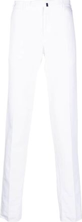 Incotex straight-leg linen-cotton trousers - men - Cotton/Linen/Flax/Cotton - 46 - White