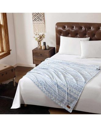 Wrangler Western Horse Stripe Plush Throw Blanket