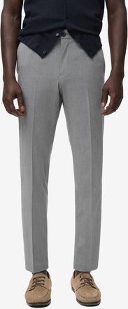 Mango Bologna Slim Fit Stretch Pants in Light Heather Grey at Nordstrom, Size 38