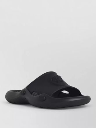 Versace rubber slides open toe textured sole