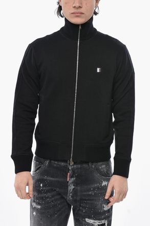 Givenchy Felpa Mock Neck in Cotone Stretch con Full Zip Givenchy