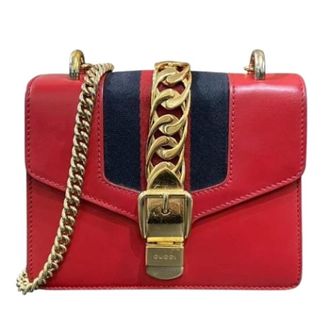 Gucci Pre-owned Cross Body Bags, female, Red, Size: ONE SIZE Pre-owned Sherry Line Shoulder Bag