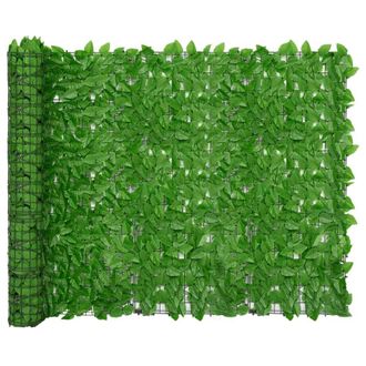 Berkfield Home Balcony Privacy Screen with Green Leaves 300x150 cm
