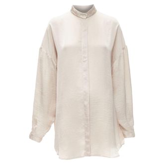 Haider Ackermann hammered polyester oversize shirt