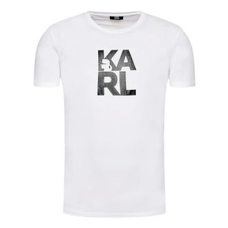 Karl Lagerfeld T-Shirts, male, White, Size: M Kl22Mts01 T-shirt