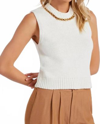 Bishop + Young Savoy Sweater Tank In Ivory