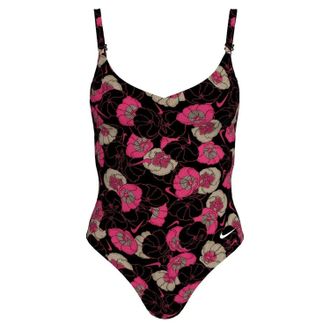 Nike Eendelig badpak met bloemenpatroon voor dames (Middernacht marine)
