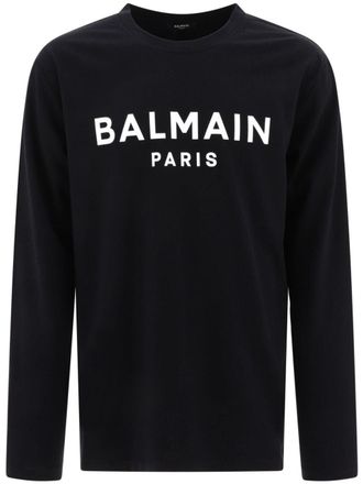 Balmain logo-print T-shirt - Black