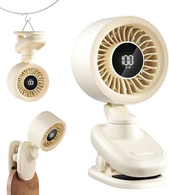OEM Ventilador De Mesa Usb Peque&ntilde;o Con Clip: Mini Ventilador Con Bater&iacute;a Recargable, Oscilaci&oacute;n, Temporizador, Velocidad Variable Y Funcionamiento Ultrasi