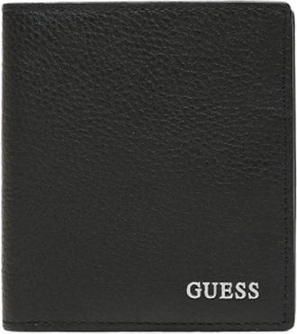 Guess Kleine Bilfold Portemonnee - Heren - Portefeuilles - Zwart - ONE Size - Leer - Accessoires