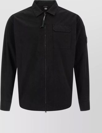 C.P. Company zippered shirt with chest pocket and long sleeves