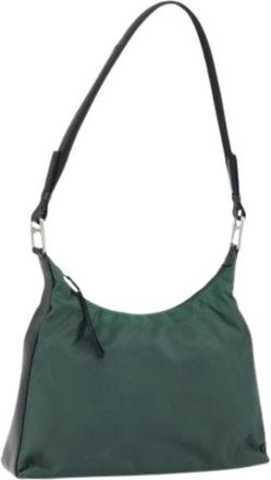 Prada Pre-owned Nylon Schoudertas - Dames - Vintage Schoudertas - Groen - ONE Size - Nylon - Vintage