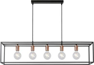 Lucide Arthur - Bar Pendant Light - 5xE27 - Black - Lucide