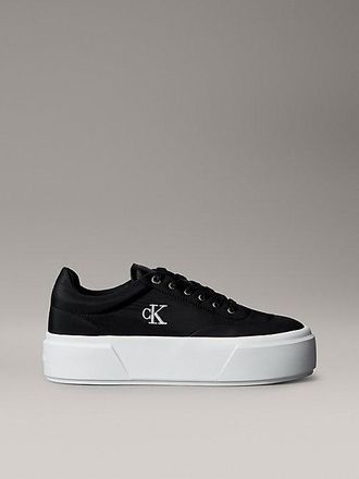 Calvin Klein Signature leren plateausneakers met logo