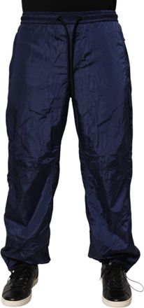 Dolce & Gabbana Mens Blue Nylon Straight Jogger Sweatpants Pants
