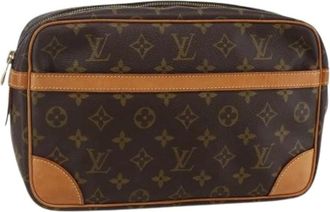 Louis Vuitton Pre-owned Clutches, female, Brown, Size: ONE SIZE Pre-owned Canvas Clutch