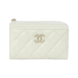 Chanel Pre-owned Wallets, female, White, Size: ONE SIZE Pre-owned Card Case
