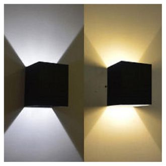 Trade Shop Trade Shop Traesio - Trade Shop - Aplique De Pared Cubo Led 40w Para Exterior Ip65 Doble Luz Regulable 3600 Lumen
