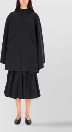 Bottega Veneta draped hooded coat wide sleeves