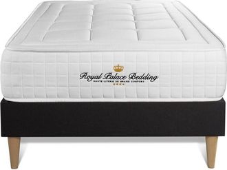 Royal Palace Bedding Somier Negro + Colch&oacute;n Con Espuma Viscoel&aacute;stica 90 X 190