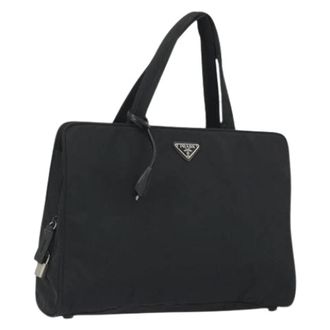 Prada Pre-owned Vintage Nylon Hand Bag - Dames - Vintage Handtas - Zwart - ONE Size - Nylon - Vintage
