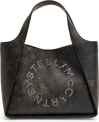 Stella McCartney Stella Mccartney Logo Faux Leather Tote - Brown - One Size