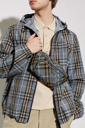 Burberry Dog Waist Bag, Mens, Grey