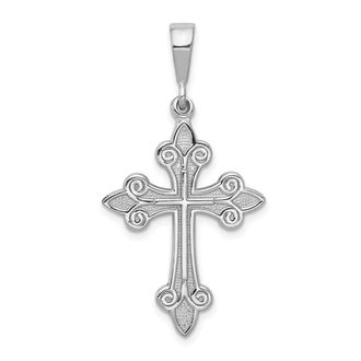 Diamond2Deal 14k White Gold Cross Pendant