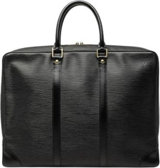Louis Vuitton Pre-owned Porte Documents Voyage - Dames - Vintage Handtas - Zwart - ONE Size - Leer - Vintage
