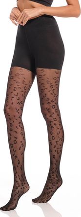 Magic Bodyfashion Shaping-Strumpfhose MAGIC BODYFASHION, Damen, Gr. M-L, leopard, Obermaterial: 80% Polyamid, 20% Elasthan, Strumpfhosen Shaping-Strumpfhose, mit floral