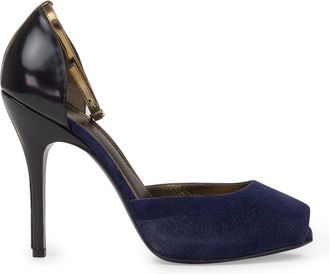 Lanvin PURPLE PEEP TOE W/ ANKLE STRAP HEELS