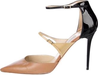 Jimmy Choo London Tri ColourAnkle Strap Pumps Size 39.5