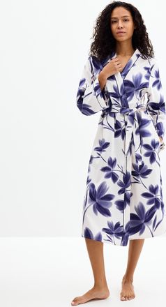 Cyberjammies Womens Navy blue blooms lightweight robe