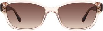 Kate Spade New York ayla 53mm gradient rectangular sunglasses in Peach/Brown Sf at Nordstrom