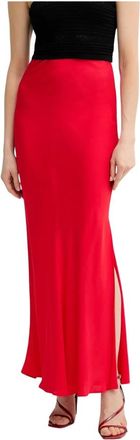 Twinset Logo-plaque Maxi Rok - Dames - Rokken - Rood - Maat: XS Viscose