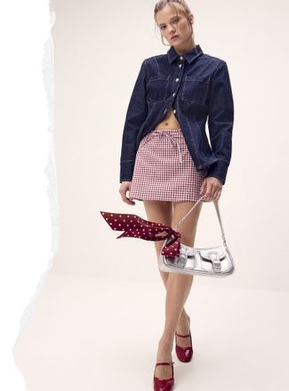 Twik Womens Patterned poplin mini-skort