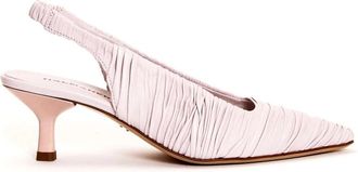 Halmanera Roze Leren Slingback Pumps - Dames - Pumps - Roze - 36 1/2 EU - Leer - Schoenen