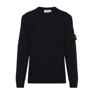 Stone Island 5100053 Full Rib RWS Wol - Heren - Ronde hals truien - Zwart - 2XL - Wol - Truien & Vesten