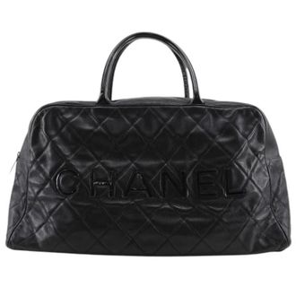Chanel Pre-owned Boston Tas - Dames - Pre-owned - Zwart - Maat: ONE Size Leer