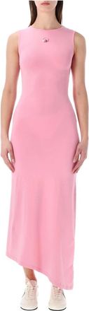 Marine Serre Midi Dress Moon Pearl - Dames - Casual kleedjes - Roze - M - Kleedjes