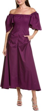 BGL Fashion Ruched Midi Dress