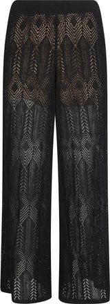 Liu Jo Openwork Knit Broeken - Dames - Strandmode - Zwart - S - Katoen - Badmode