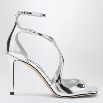 Jimmy Choo London Azia 95 metallic silver sandals