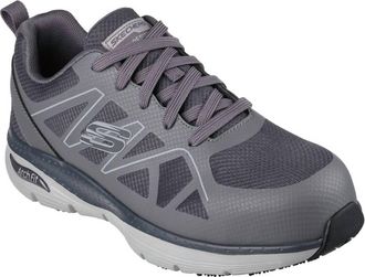 Skechers Womens Arch Fit Slip-Resistant Vigorit Sneakers In Solid Grey
