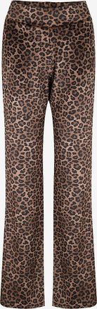 MC2 Saint Barth Ausgestellte Hose aus Fleece mit Leopardenmuster