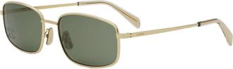 Celine Celine - Triomphe Zonnebril met Groene Lenzen - Dames - Accessoires - Geel - Maat: 60 MM