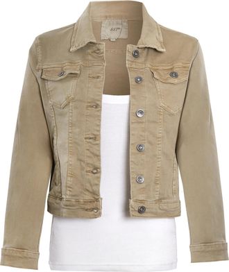 SS7 Womens Denim Jacket Stretch Classic Beige