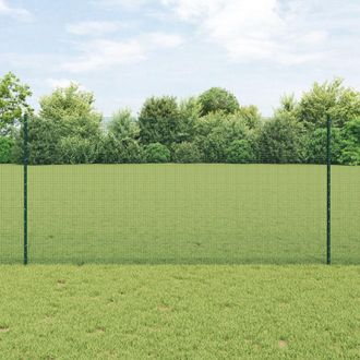 Berkfield Home Welded Wire Fence with 22 U Posts Green 1.2x50 m Steel