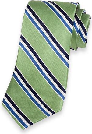 Paul Fredrick Stripe Woven Silk Tie