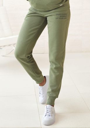 Buffalo Jogginghose BUFFALO, Damen, Gr. 32/34, N-Gr, gr&uuml;n (moosgr&uuml;n), angeraute Sweatware, Obermaterial: 60% Baumwolle, 40% Polyester, unifarben, bequem lang,